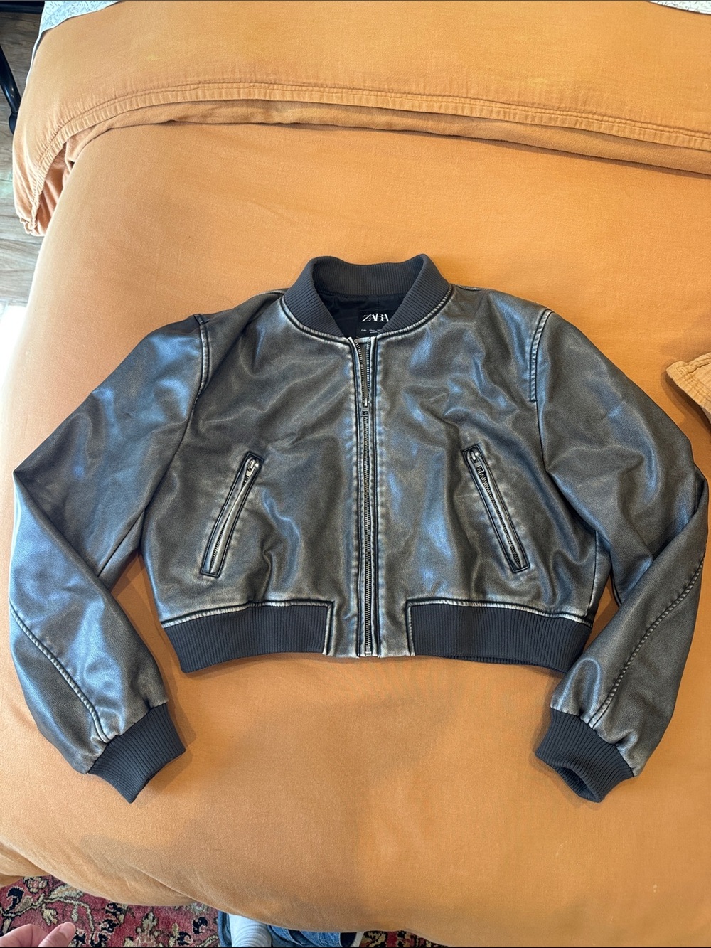 Zara Cropped Bomber Jacket